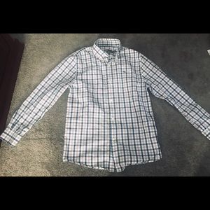 Simply Southern Blue and Pink Striped Dress Shirt